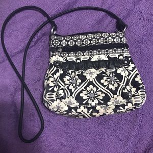 Black and white Fossil crossbody bag